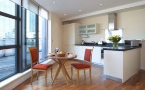 canary wharf serviced apartments kitchen